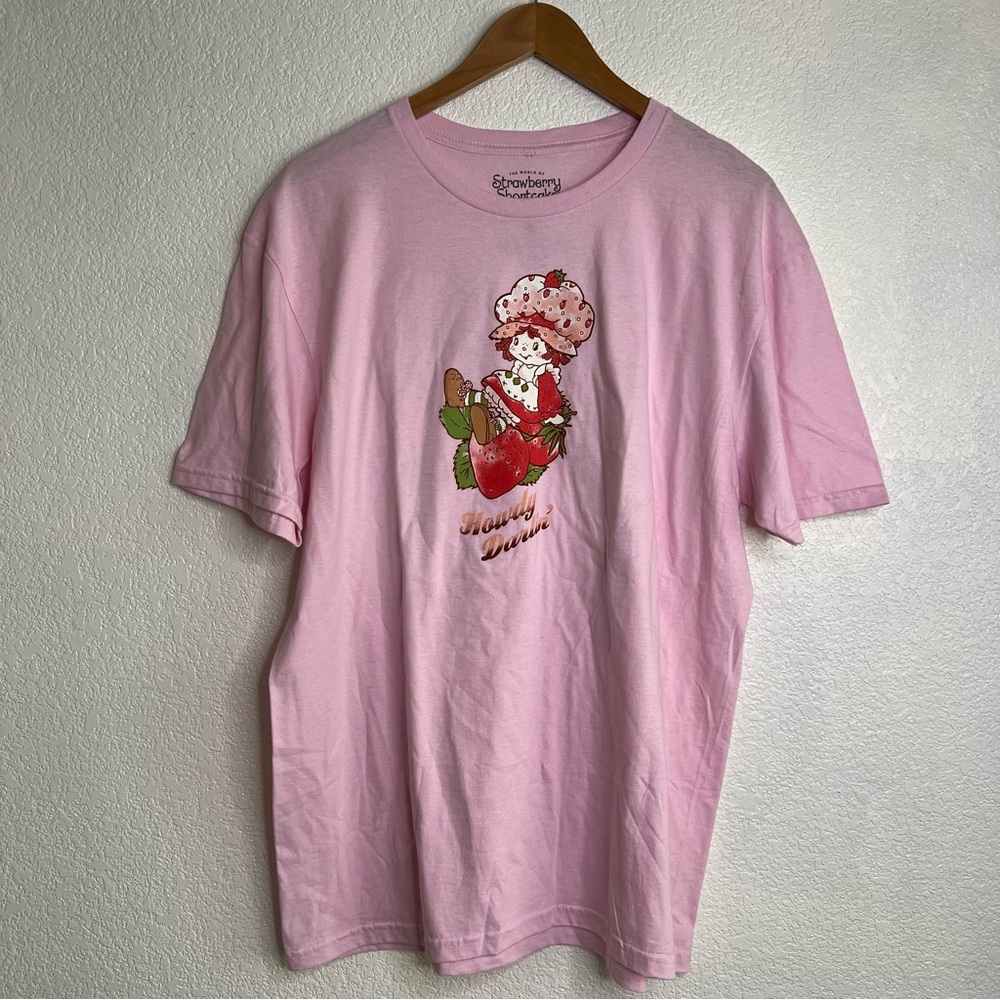 Strawberry Shortcake Tee Shirt Pink Large NEW